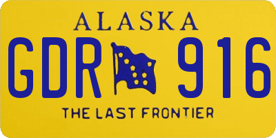 AK license plate GDR916