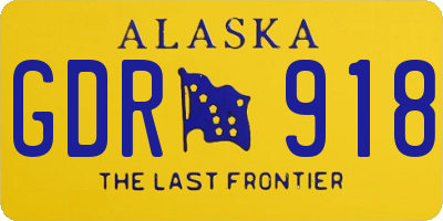 AK license plate GDR918