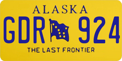 AK license plate GDR924