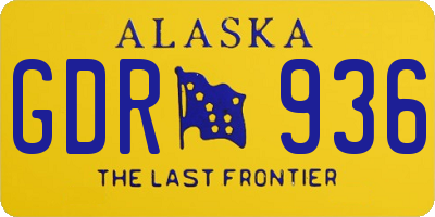 AK license plate GDR936