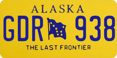 AK license plate GDR938
