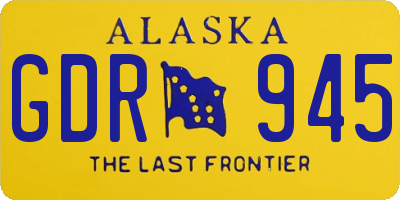 AK license plate GDR945