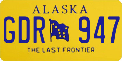 AK license plate GDR947