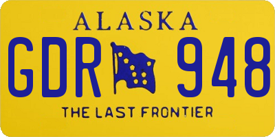 AK license plate GDR948