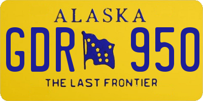AK license plate GDR950