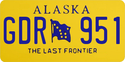 AK license plate GDR951