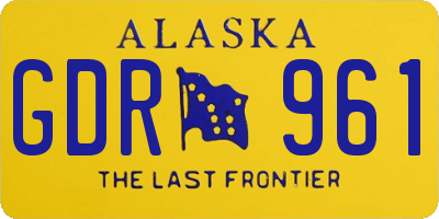 AK license plate GDR961
