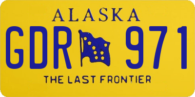 AK license plate GDR971