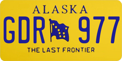 AK license plate GDR977