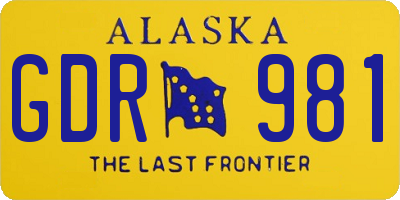 AK license plate GDR981
