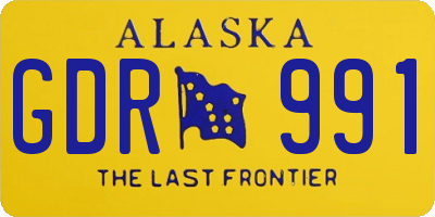 AK license plate GDR991