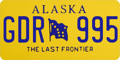 AK license plate GDR995