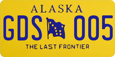 AK license plate GDS005