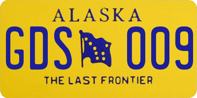 AK license plate GDS009
