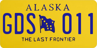 AK license plate GDS011