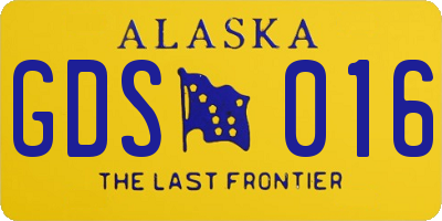 AK license plate GDS016
