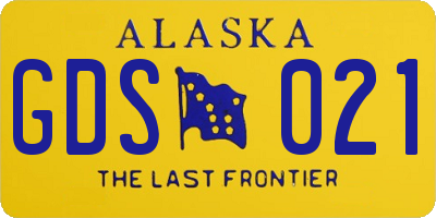AK license plate GDS021
