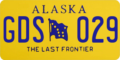 AK license plate GDS029