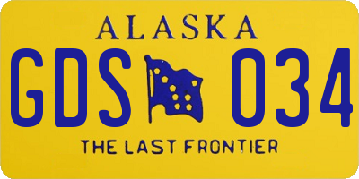 AK license plate GDS034
