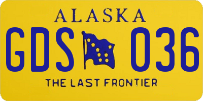 AK license plate GDS036