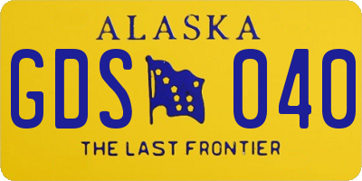 AK license plate GDS040