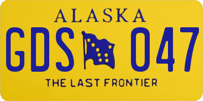 AK license plate GDS047