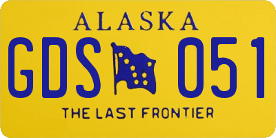 AK license plate GDS051