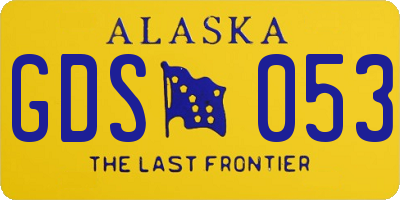 AK license plate GDS053
