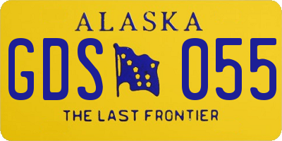 AK license plate GDS055