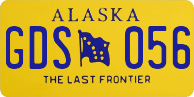 AK license plate GDS056