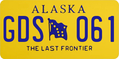 AK license plate GDS061