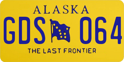 AK license plate GDS064