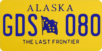 AK license plate GDS080