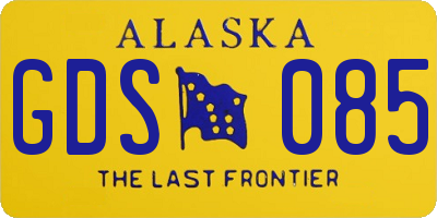 AK license plate GDS085