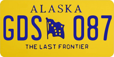 AK license plate GDS087