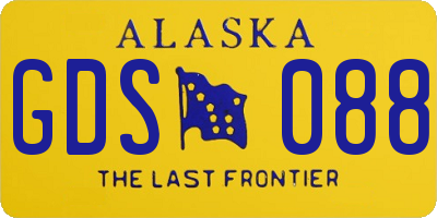 AK license plate GDS088