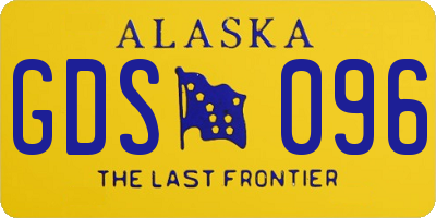 AK license plate GDS096
