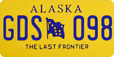 AK license plate GDS098