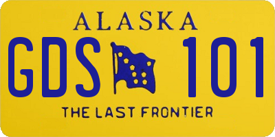 AK license plate GDS101