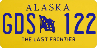 AK license plate GDS122