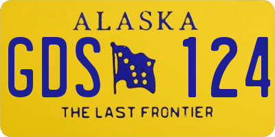 AK license plate GDS124