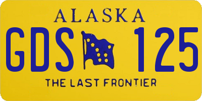 AK license plate GDS125