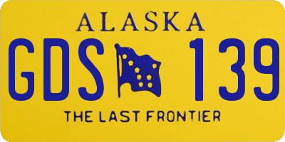 AK license plate GDS139
