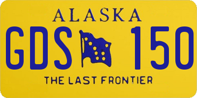 AK license plate GDS150