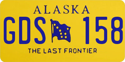 AK license plate GDS158