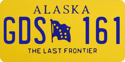 AK license plate GDS161