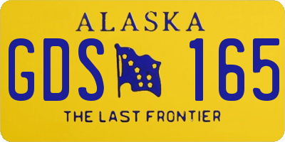 AK license plate GDS165