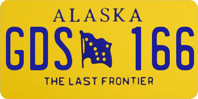 AK license plate GDS166