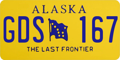 AK license plate GDS167