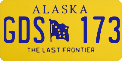 AK license plate GDS173